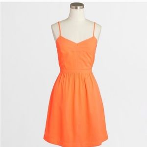 J Crew Cami Neon Orange Dress